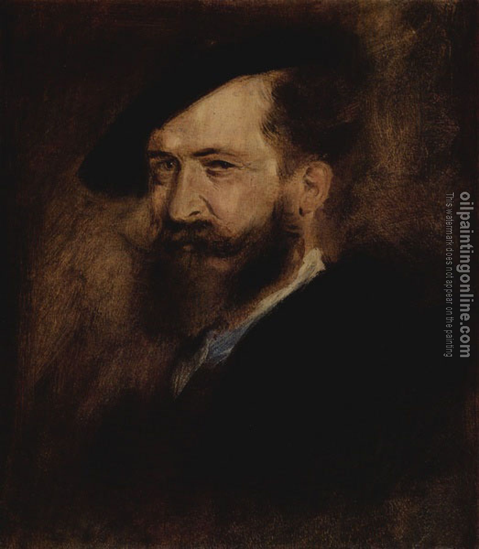 Franz von Lenbach - Portrait of Wilhelm Busch